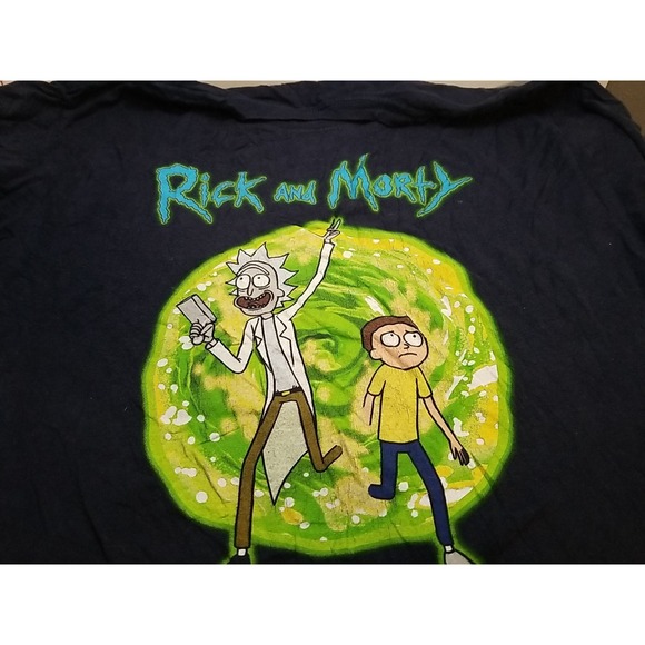 Rick and Morty Adult Swim Ripple Junction Mens Large Shirt Short Sleeve Crew - Picture 1 of 6